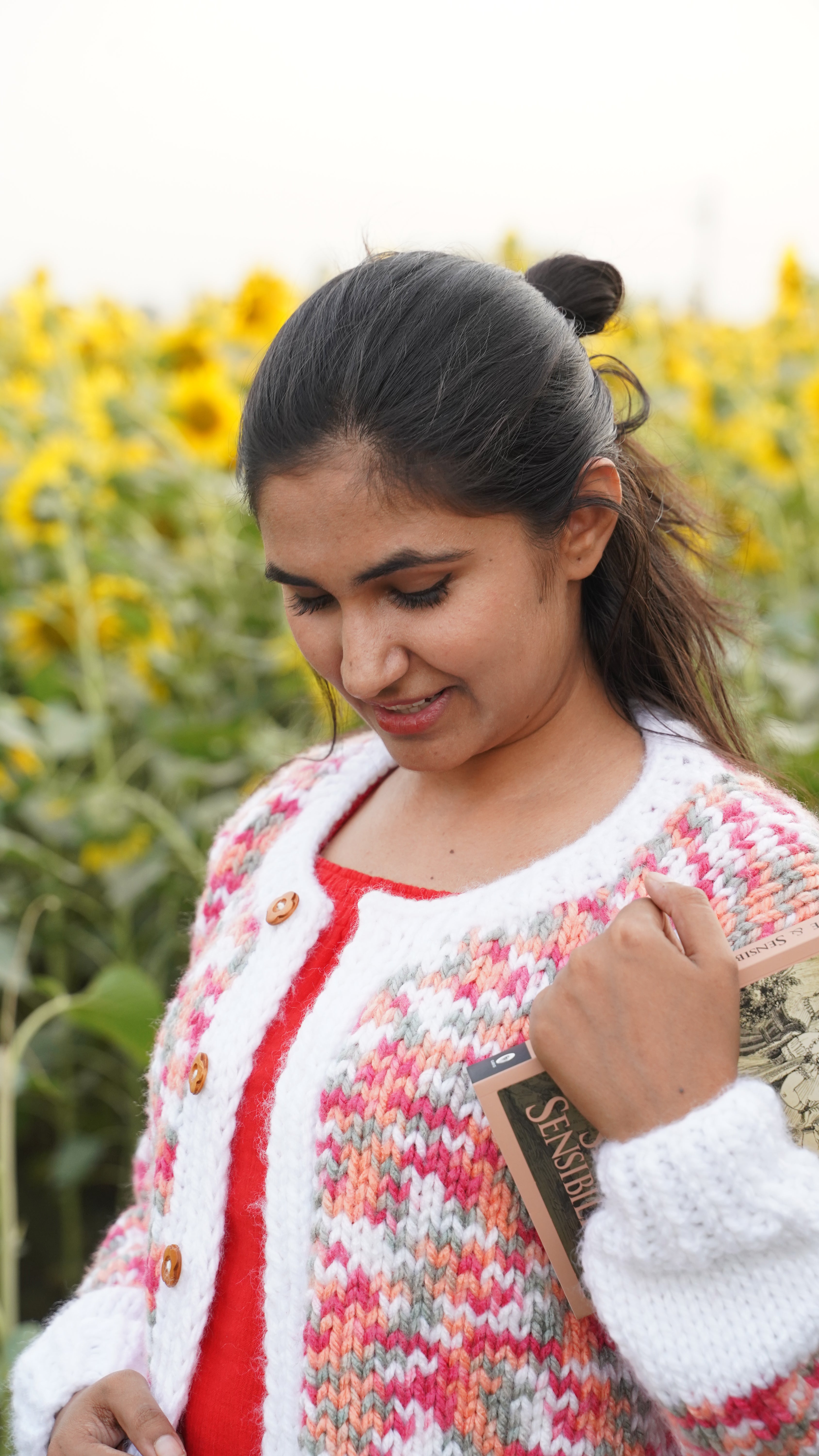Sunset Confetti Button Cardigan