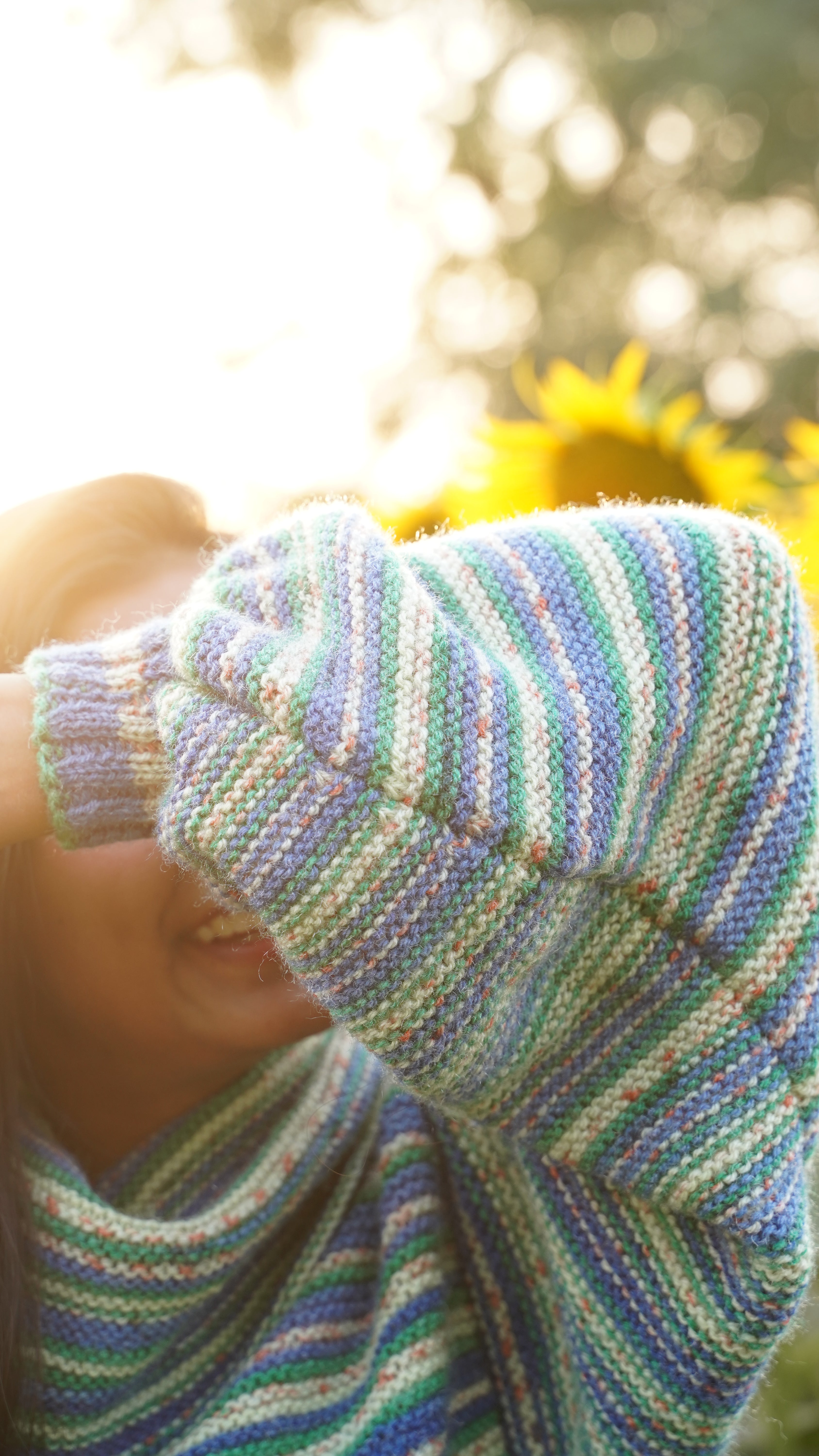Sea-Glass Stripe Cowl Sweater