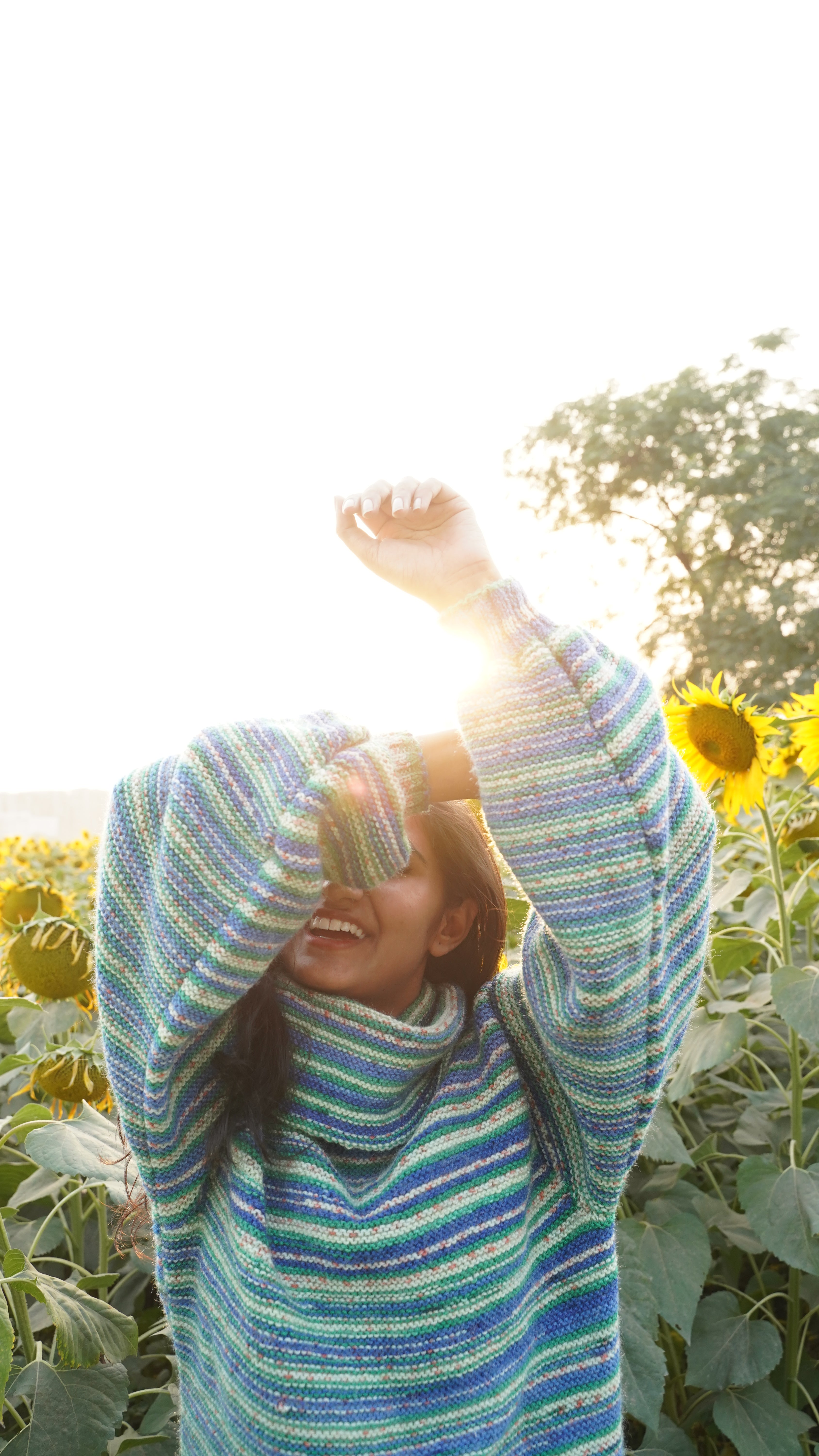 Sea-Glass Stripe Cowl Sweater