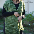 Forest Green Textured Knit Muffler (with Fringe)